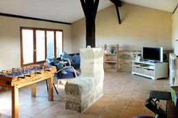 The games room at Peyrenegre Gites in the Lot-et-Garonne The games room at Peyrenegre Gites in the Lot-et-Garonne